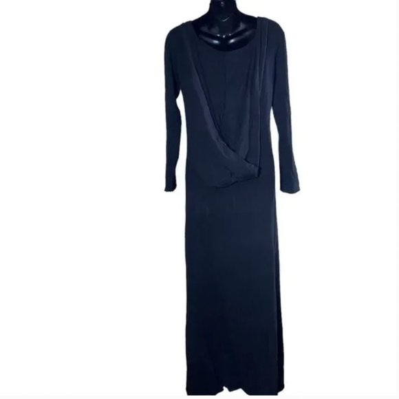 ZHEN NYMPH ZhenNymph Black Hooded Tribal Witchy Maxi Lace up Front Dress Medium - Picture 4 of 6